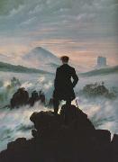 Caspar David Friedrich Wanderer above the Sea of Fog (mk10) oil painting reproduction